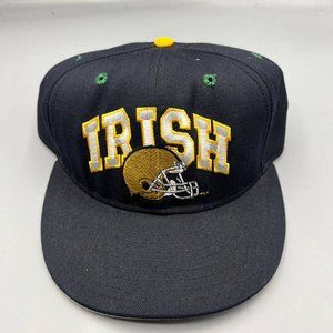 Vintage Notre Dame Fighting Irish Hat‎ Men Black Pro Line NCAA Snap Back Cap